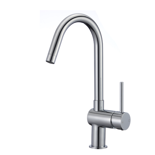 Single handle kitchen faucet in Polished Chrome - Mary Anne's Kitchen and Bath