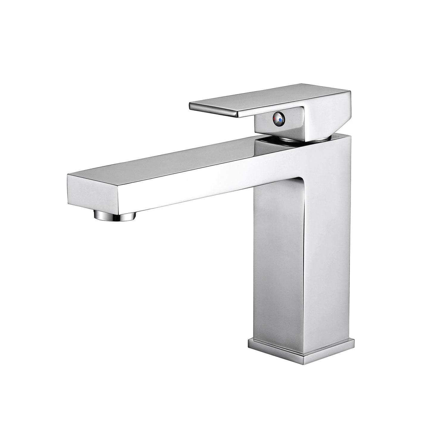 Single Hole Single Handle Basin Faucet,Kitchen Sinkbrass Body Square-Chrome - Mary Anne's Kitchen and Bath